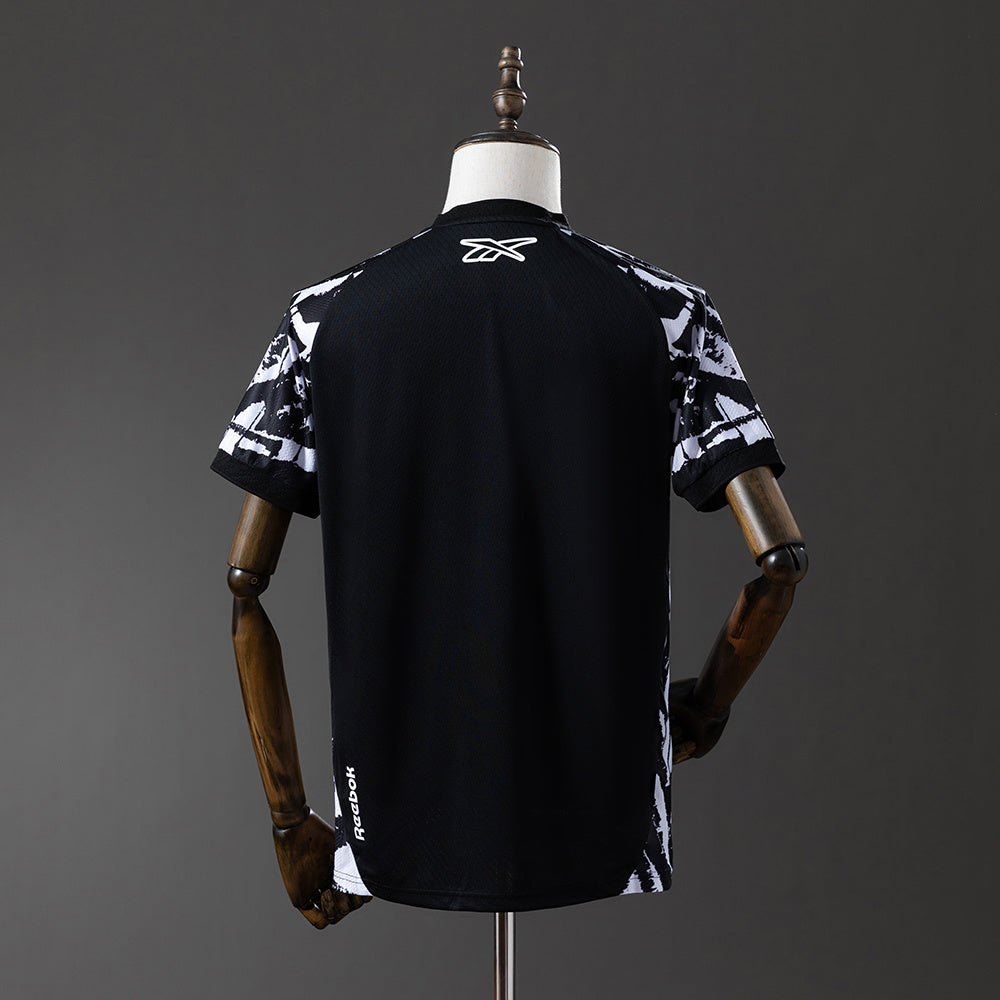 Camisola Botafogo-RJ 2025-26 Alternativa Preta/Branca Lisa Versão Adepto