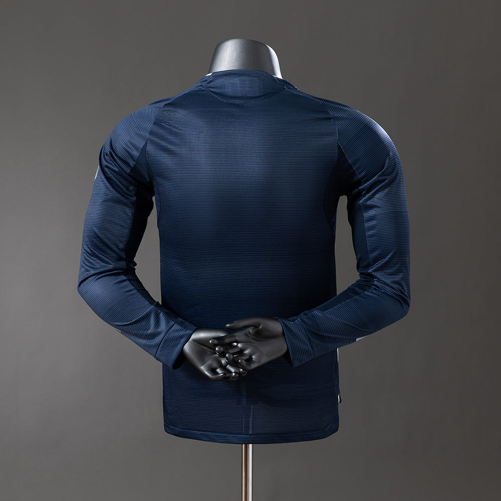 Camisola Manga Comprida Real Madrid CF 2025-26 Alternativa Azul Escura Versão Jogador