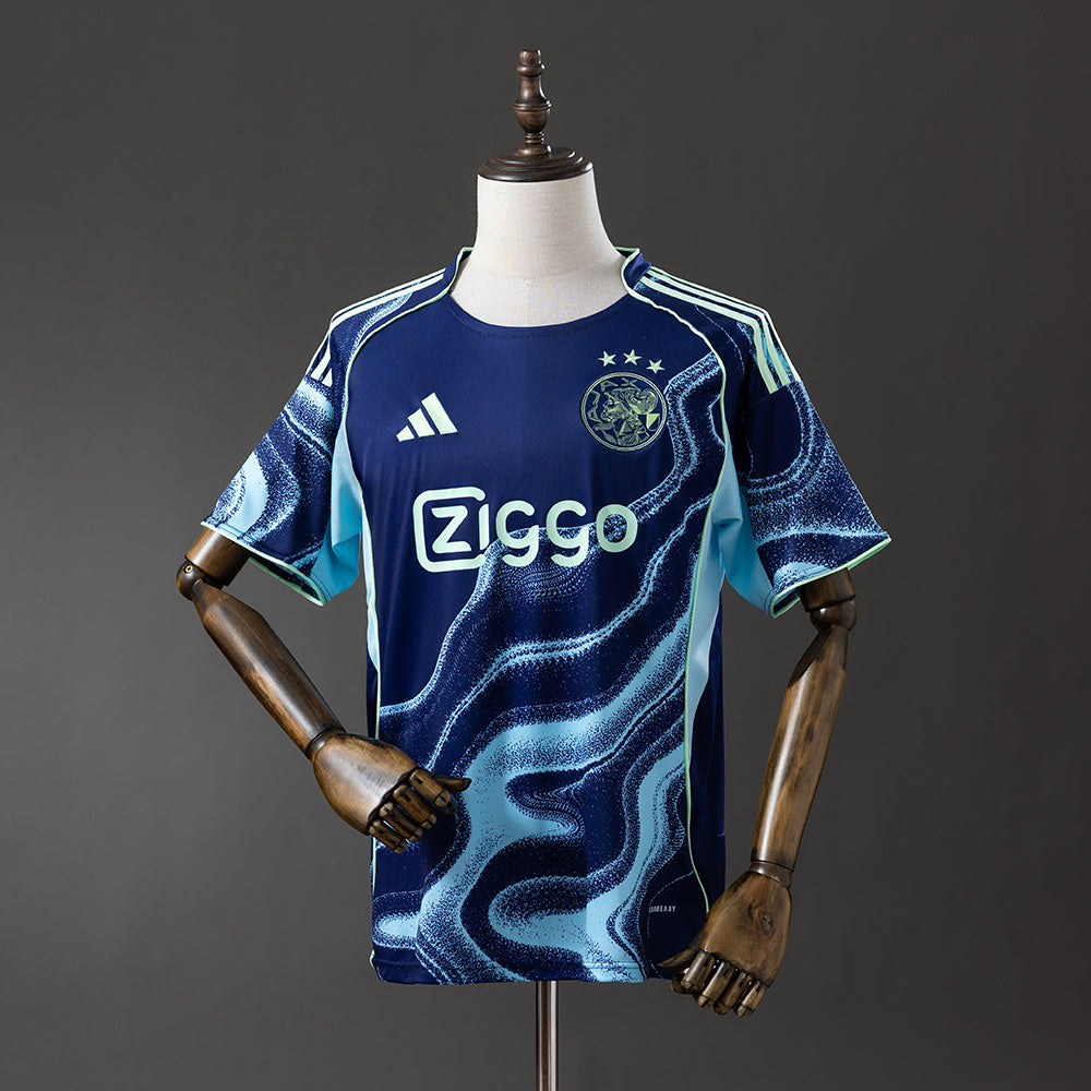 Camisola AFC Ajax 2025-26 Alternativa Azul Versão Adepto