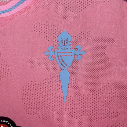 Camisola Celta Vigo 2025-26 Alternativa Rosa Versão Adepto