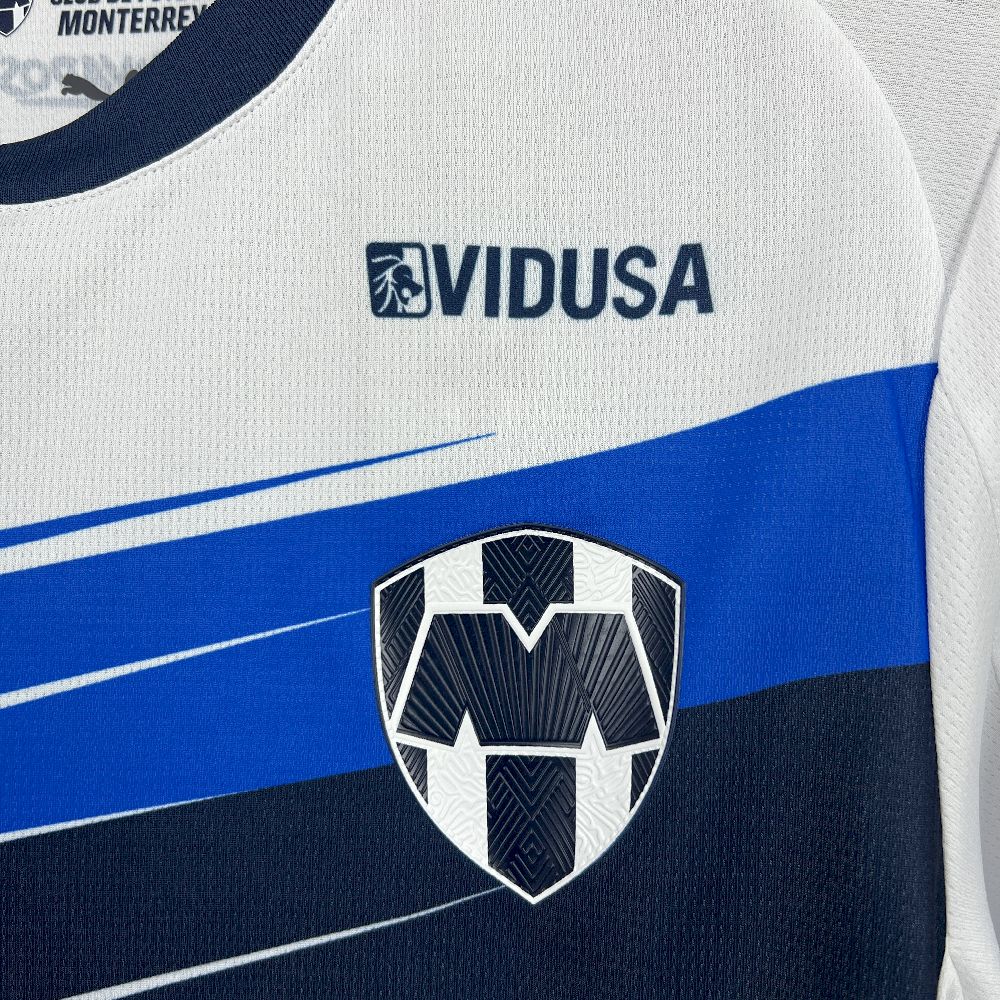 Camisola CF Monterrey 2025-26 Alternativa Branca Versão Adepto