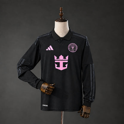 Camisola Manga Comprida Inter Miami CF 2026-27 Alternativa Preta Versão Adepto