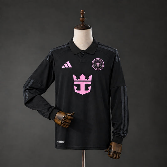 Camisola Manga Comprida Inter Miami CF 2026-27 Alternativa Preta Versão Adepto
