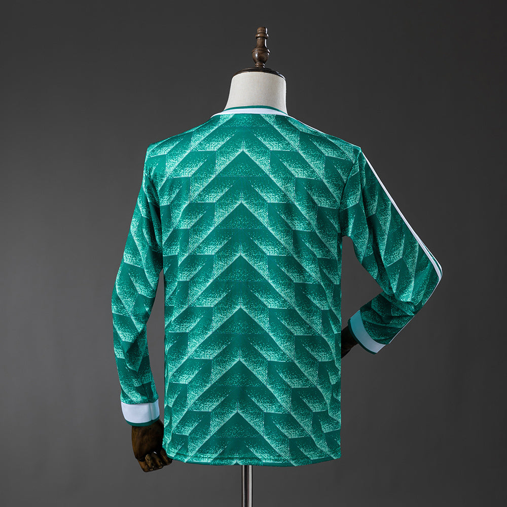 Camisola Manga Comprida Alemanha 1990 Alternativa Verde Versão Adepto