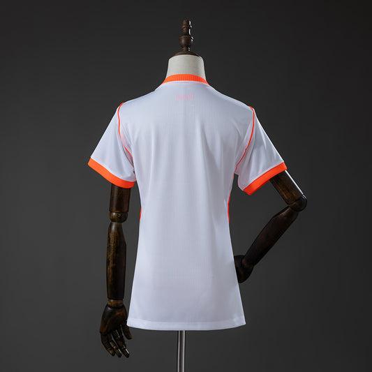 Camisola Paises Baixos 2026 Alternativa Branca Versão Mulher