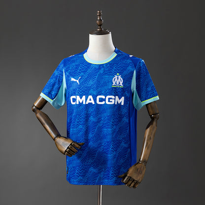 Camisola Olympique Marselha 2025-26 Alternativa Azul Clara Versão Adepto