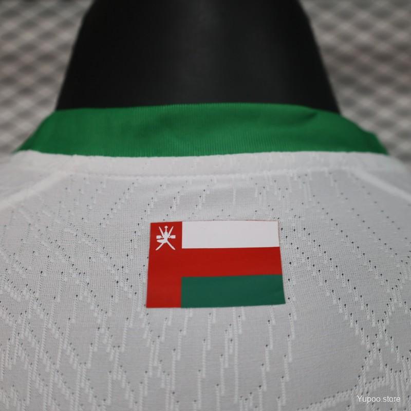 Camisola Omã 2024 Alternativa Branca Versão Jogador