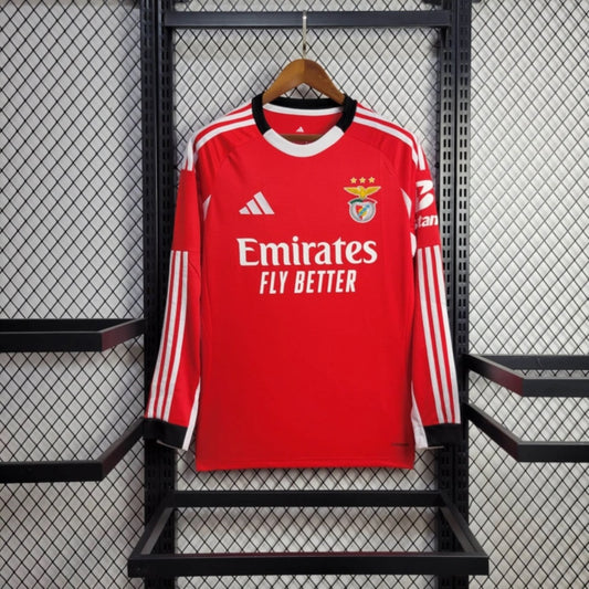 Camisola Manga Comprida SLB 2025-26 Principal Versão Adepto