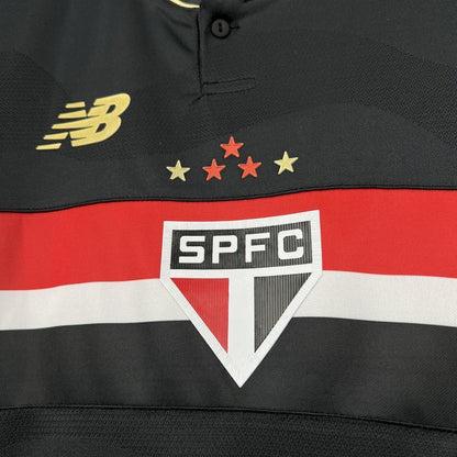 Camisola São Paulo FC 2025-26 Alternativa Preta Lisa Versão Mulher