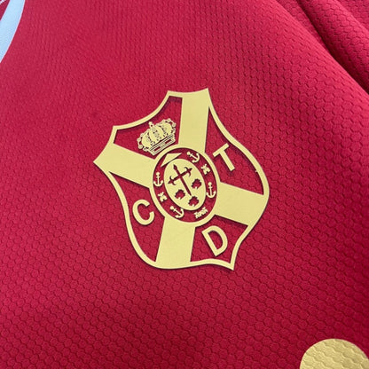 Camisola CD Tenerife 2025-26 Alternativa Vermelha Versão Adepto