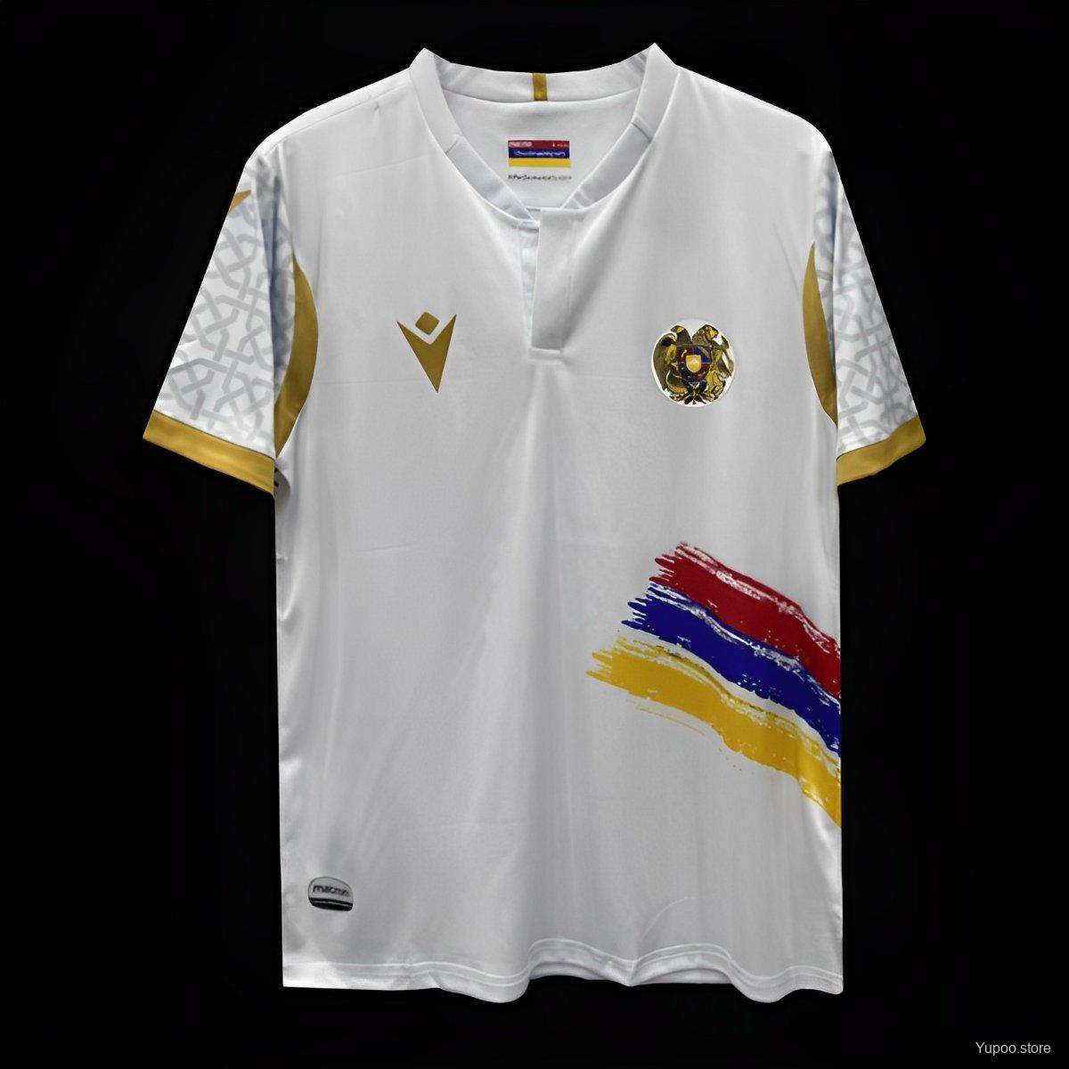 Camisola Armenia 2024 Alternativa Branca Versão Adepto
