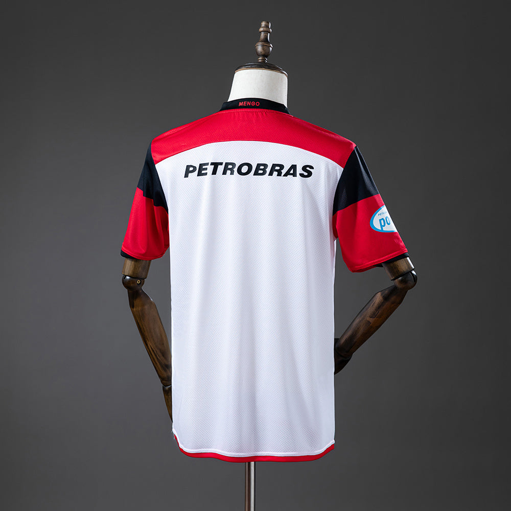 Camisola CR Flamengo 2008-09 Alternativa Branca Versão Adepto