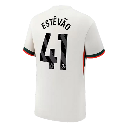 Camisola CHE 2025-26 Alternativa Branca Versão Adepto ESTÊVÃO #41