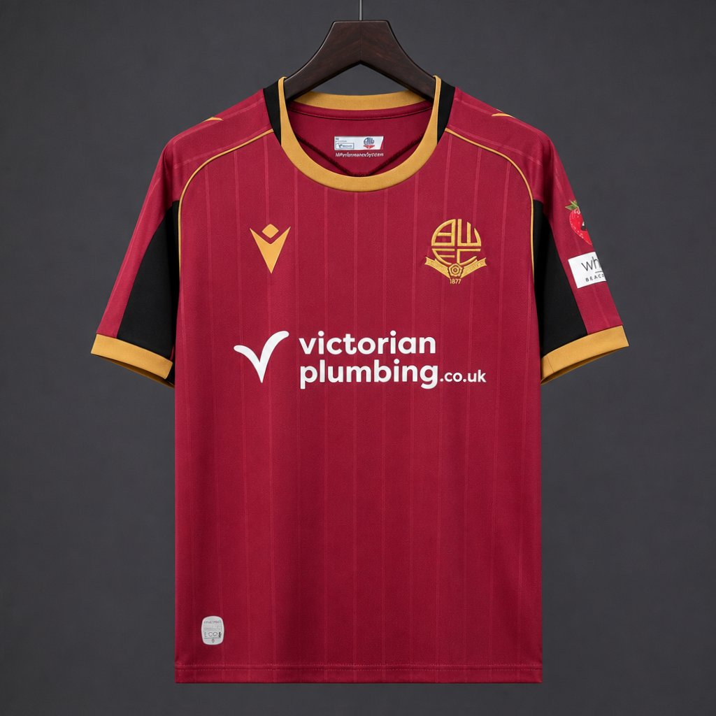 Camisola Bolton Wanderers 2026-27 Alternativa Vermelha Versão Adepto