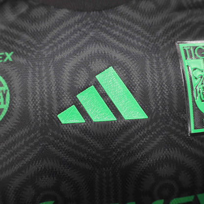 Camisola Tigres UANL 2025-26 Alternativa Preta Versão Jogador