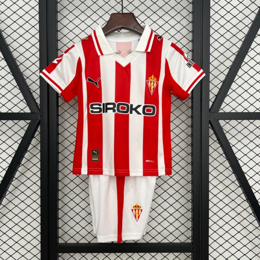 Kit Criança Real Sporting de Gijón 2025-26 Principal