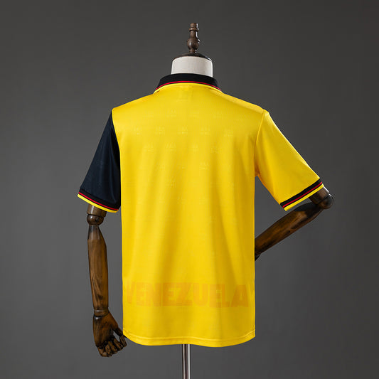Camisola Venezuela 1998 Alternativa Amarela Versão Adepto