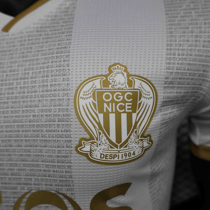 Camisola Nice 2024-25 Alternativa Branca Versão Jogador