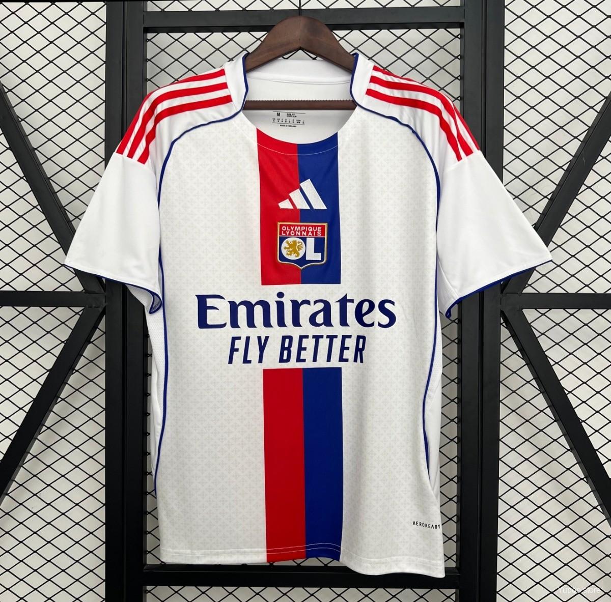 Camisola Olympique Lyon 2025-26 Principal Versão Adepto
