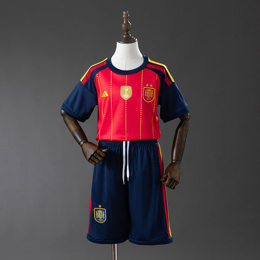 Kit Criança Espanha 2026 Principal 2 Estrelas Campeão
