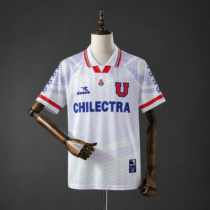 Camisola CF Universidad de Chile 1996-97 Alternativa Branca Versão Adepto
