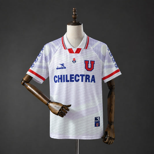 Camisola CF Universidad de Chile 1996-97 Alternativa Branca Versão Adepto