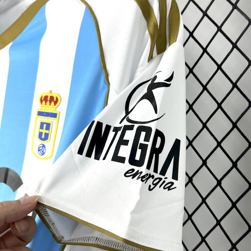 Camisola Real Oviedo 2025-26 Alternativa Branca Versão Adepto