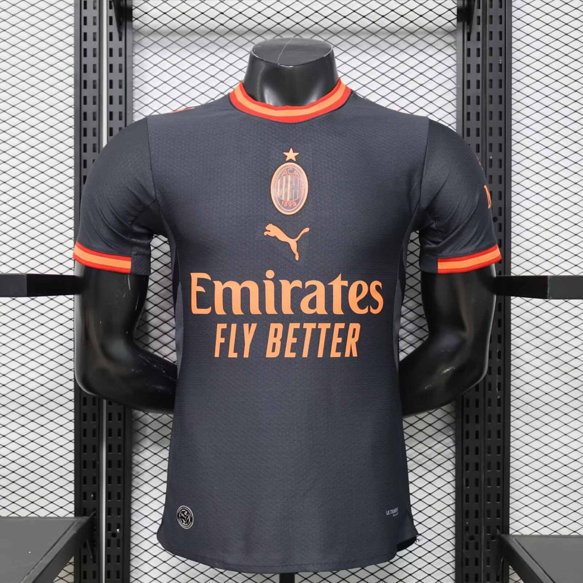 Camisola Ac Milan 2026-27 Alternativa Preta Versão Adepto Jogador