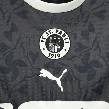 Camisola St. Pauli 2025-26 Alternativa Preta Versão Adepto