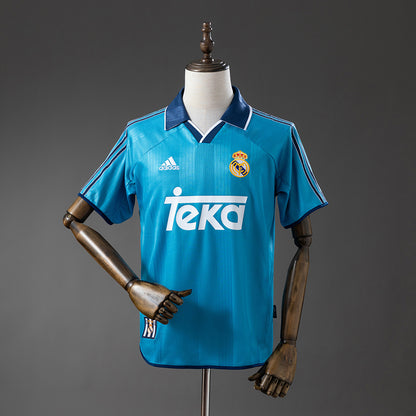 Camisola Real Madrid FC 1999-00 Alternativa Azul Versão Adepto