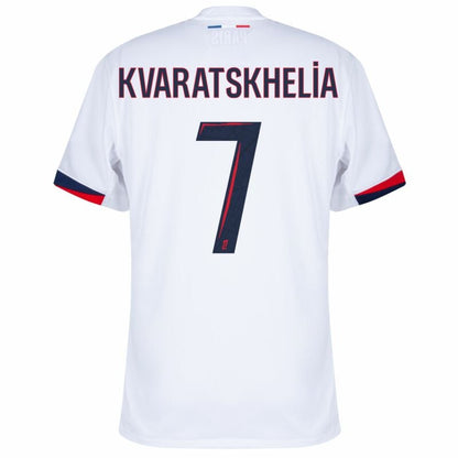 Camisola FC Paris Saint-Germain 2024-25 Alternativa Branca Versão Adepto KVARATSKHELIA #7