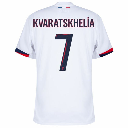 Camisola FC Paris Saint-Germain 2024-25 Alternativa Branca Versão Adepto KVARATSKHELIA #7