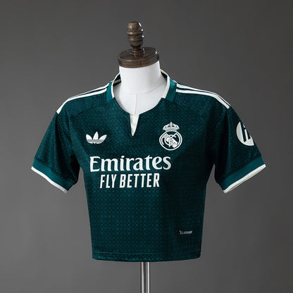 Crop Top Mulher Real Madrid CF 2026-27 Alternativo Verde