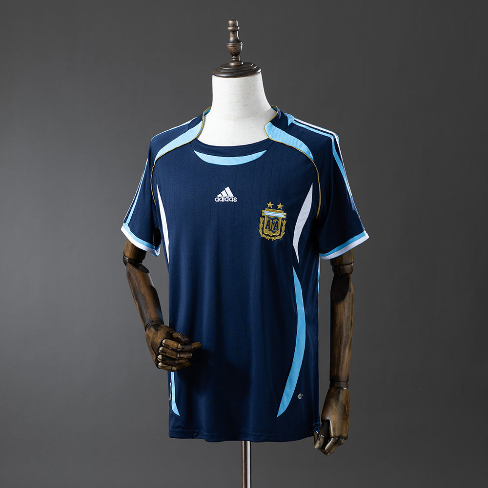 Camisola Argentina 2006 Alternativa Azul Versão Adepto