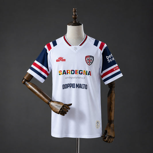 Camisola Cagliari 2026-27 Alternativa Branca Versão Adepto
