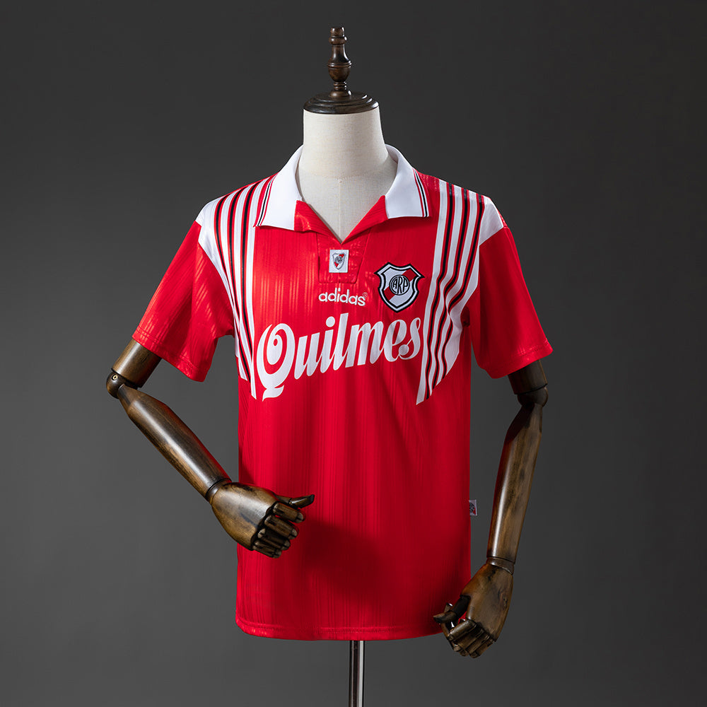 Camisola CA River Plate 1996-97 Alternativa Vermelha Versão Adepto