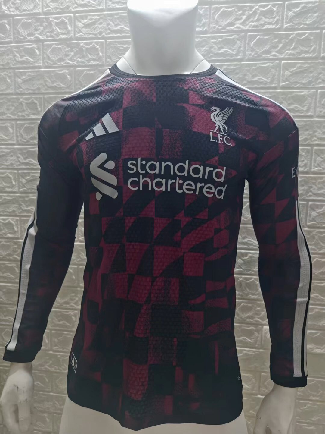 Camisola Manga Comprida LIV 2026-27 Alternativa Preta Versão Jogador