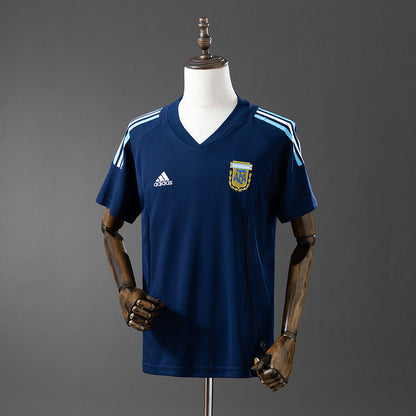 Camisola Argentina 2002 Alternativa Azul Versão Adepto