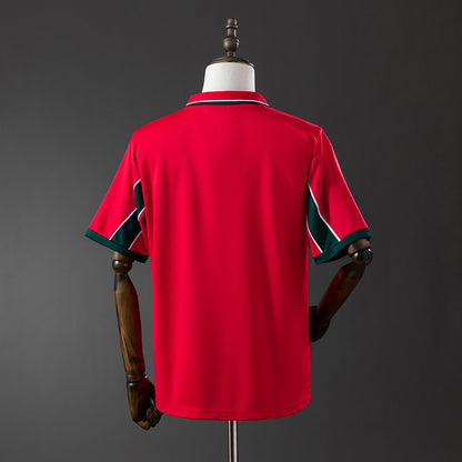 Camisola Marrocos 1998 Alternativa Vermelha Versão Adepto