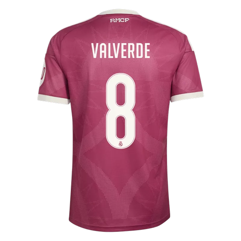 Camisola Real Madrid CF 2026-27 Alternativa Vermelha Versão Adepto VALVERDE #8