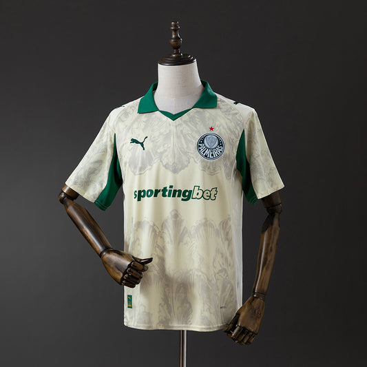 Camisola SE Palmeiras 2025-26 Alternativa Creme Versão Adepto