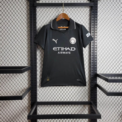 Camisola MCI 2025-26 Alternativa Preta Versão Mulher