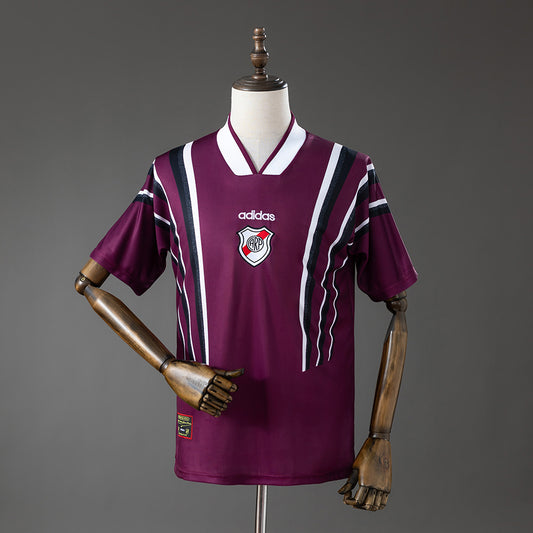 Camisola CA River Plate 1997-98 Alternativa Roxa Versão Adepto