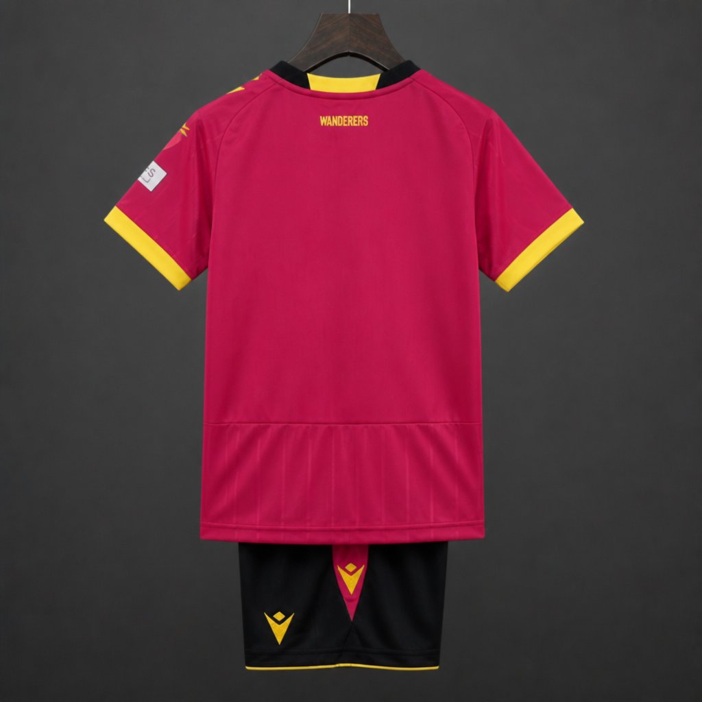 Kit Criança Bolton Wanderers 2026-27 Alternativo Vermelho