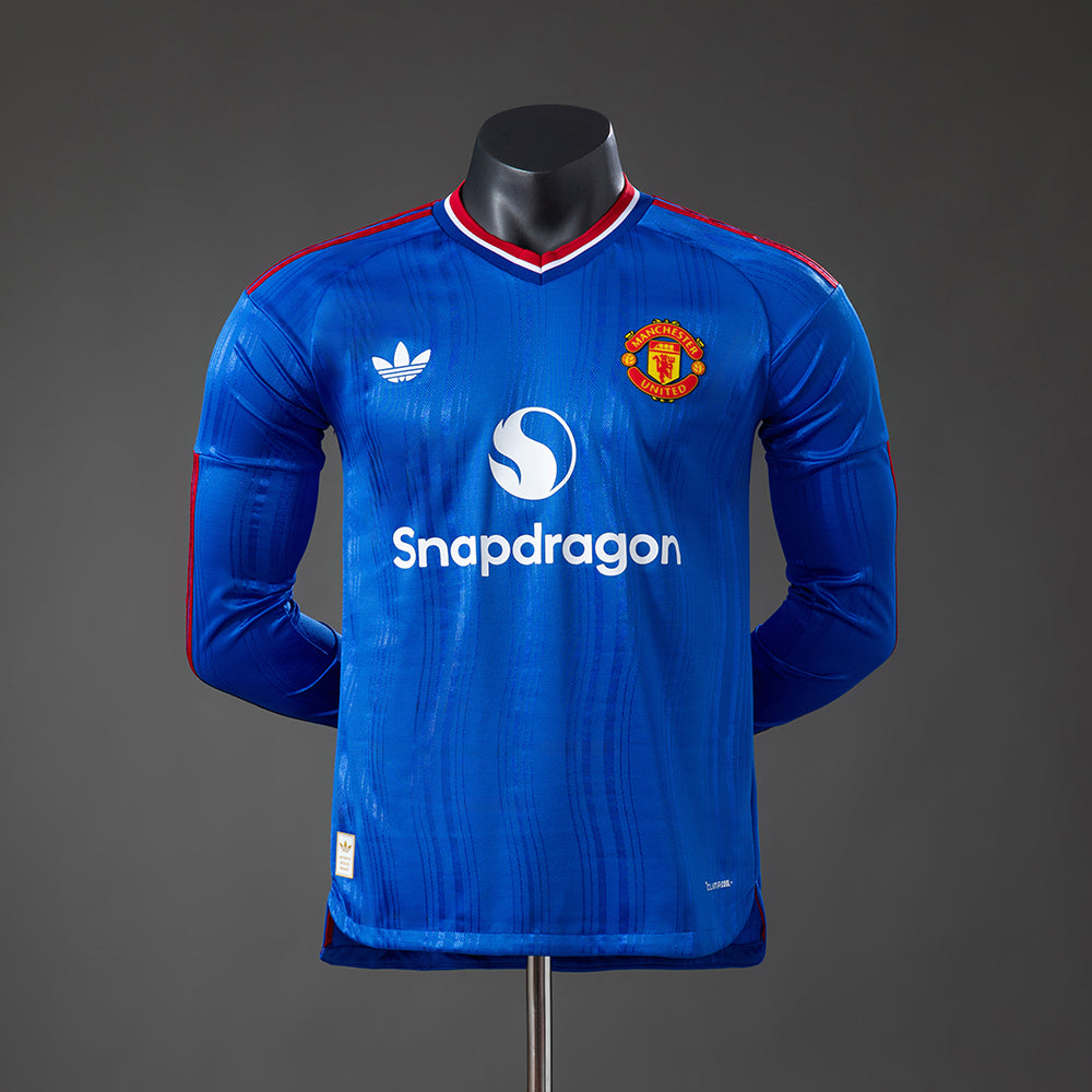 Camisola Manga Comprida M-UNITED 2026-27 Alternativa Azul Versão Jogador