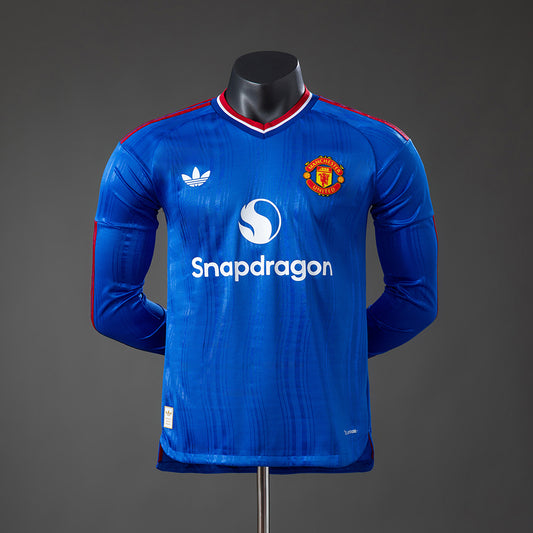 Camisola Manga Comprida M-UNITED 2026-27 Alternativa Azul Versão Jogador