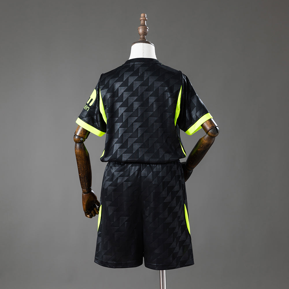 Kit Criança Atletico Madrid 2026-27 Alternativo Preto