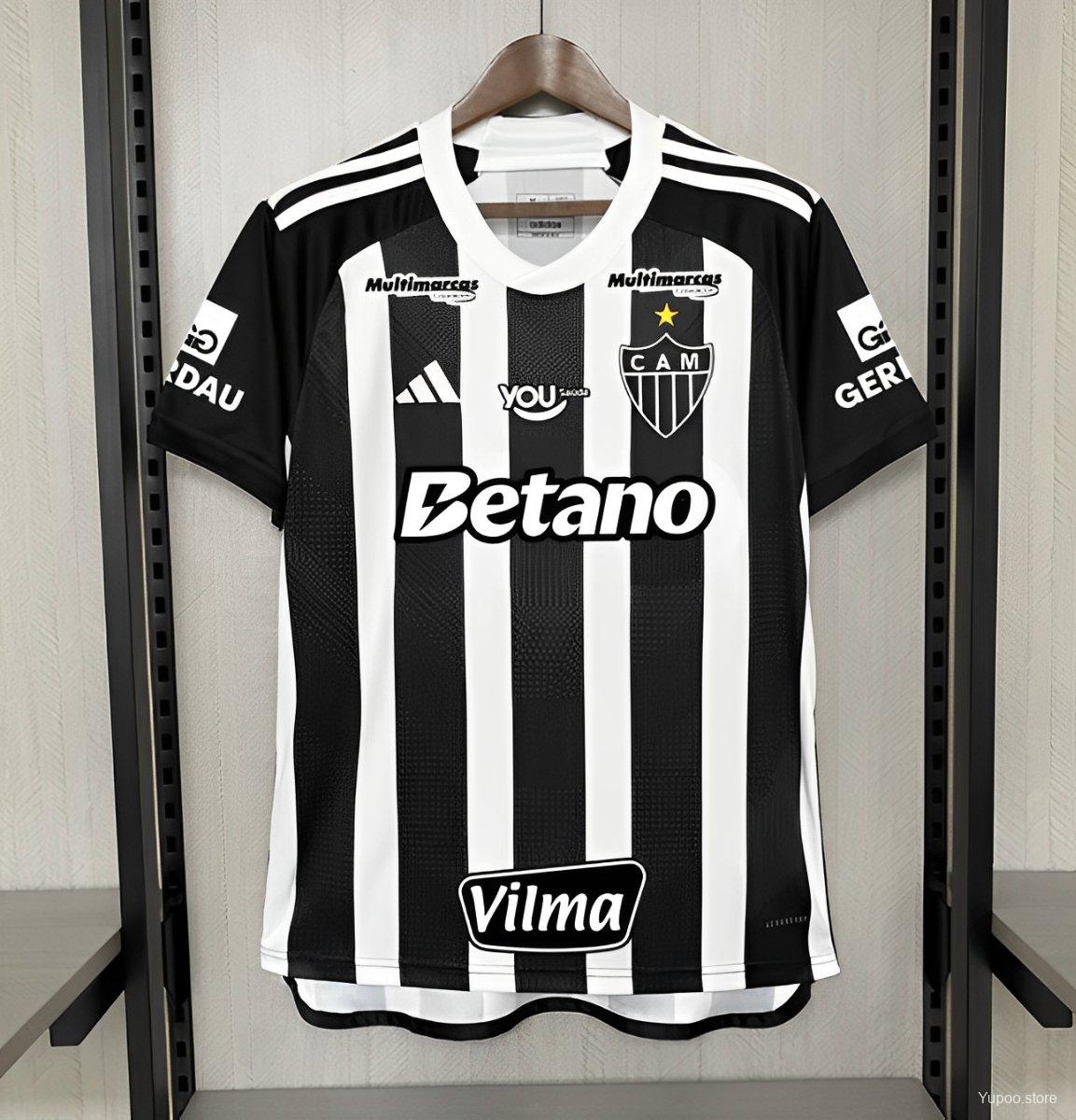 Camisola Atlético-MG 2024-25 Principal Versão Adepto Todos Patrocinadores
