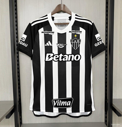Camisola Atlético-MG 2024-25 Principal Versão Adepto Todos Patrocinadores