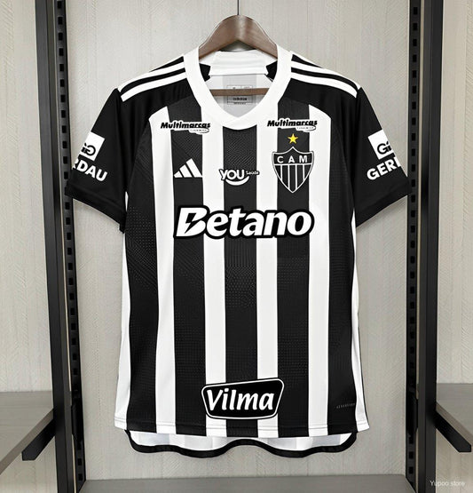 Camisola Atlético-MG 2024-25 Principal Versão Adepto Todos Patrocinadores